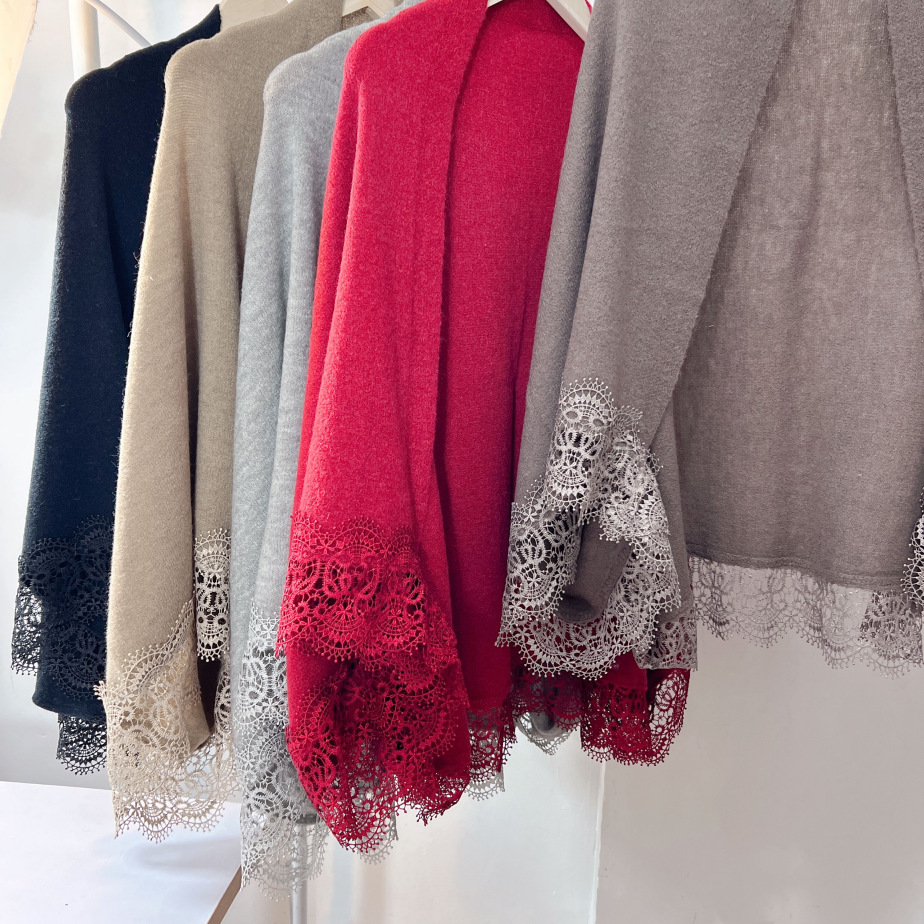 가을, 겨울 다목적 레이스 북극 벨벳 니트 숄 따뜻한 치파오와 케이프 패션 케이프 가디건