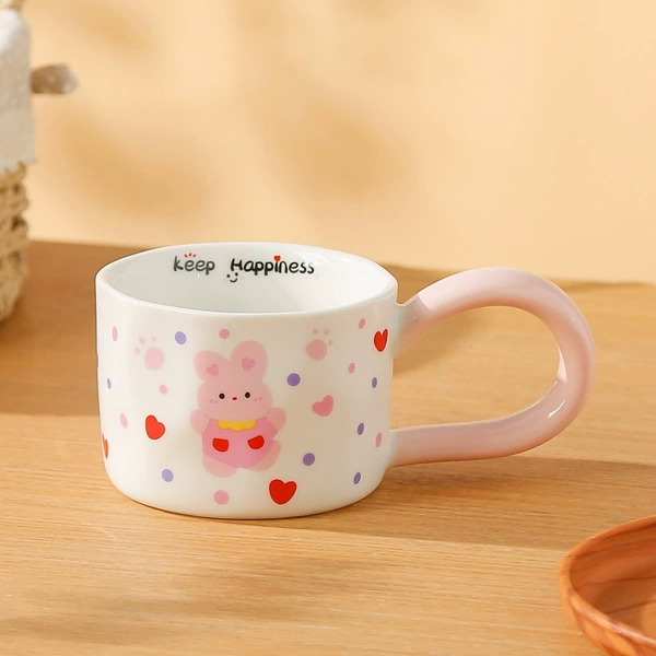 Fuchsia rabbit, tea cup