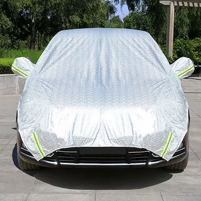Car clothing — Car sun shade half cover car - sedan-bright-silver-aluminum-film-thickened-full-car-half-cover