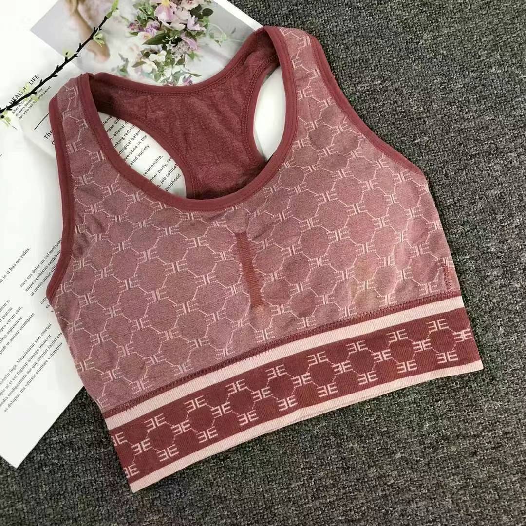Nuevo chaleco sin costuras de alta elasticidad de alta calidad de dama sin anillo de acero bra de yoga ropa interior deportiva mujer al por mayor