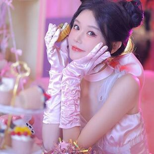 Red Satin Gloves Wedding Bride Princess Style Wedding Photo Lace Birthday Party Vintage Dress Accessories Women