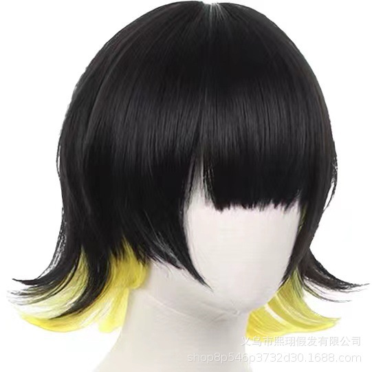 Blue Prison Cosplay Bee Music Back Anime Wig Anti-Curling Double Stitching Simulation Comfortable Headgear in Stock Wholesale - photo 5
