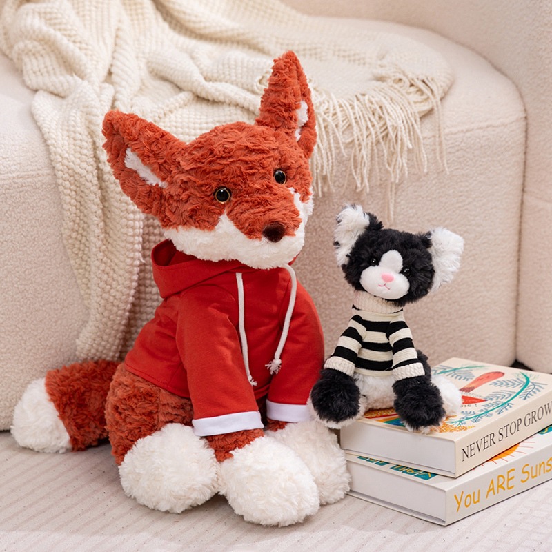La explosión transfronteriza de lox suéter zorro peluche perro Edwin gato muñeca regalo de cumpleaños muñeca
