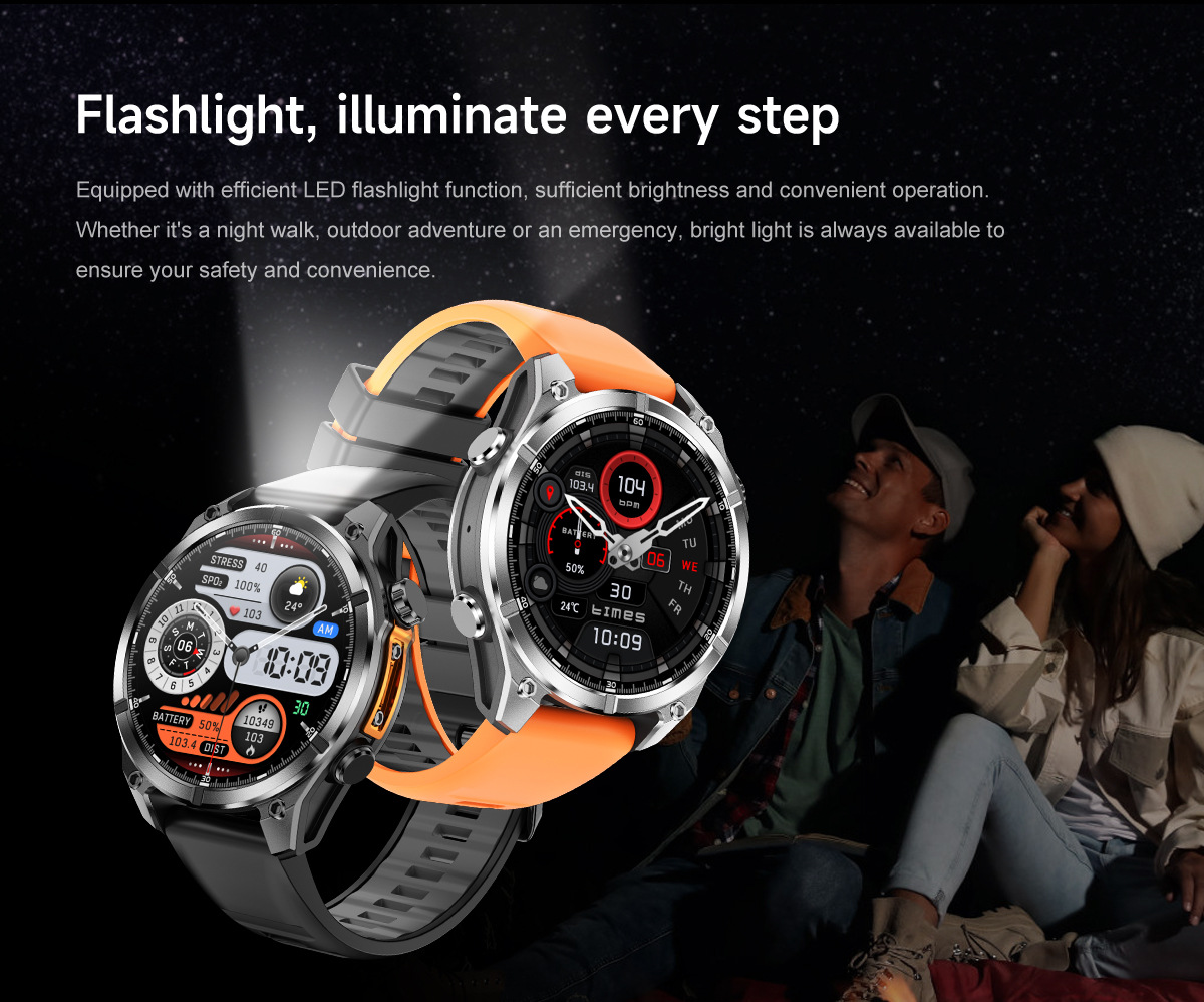 Smartwatch With Bluetooth Calling And Led Flashlight Sports Watch_voghion.com