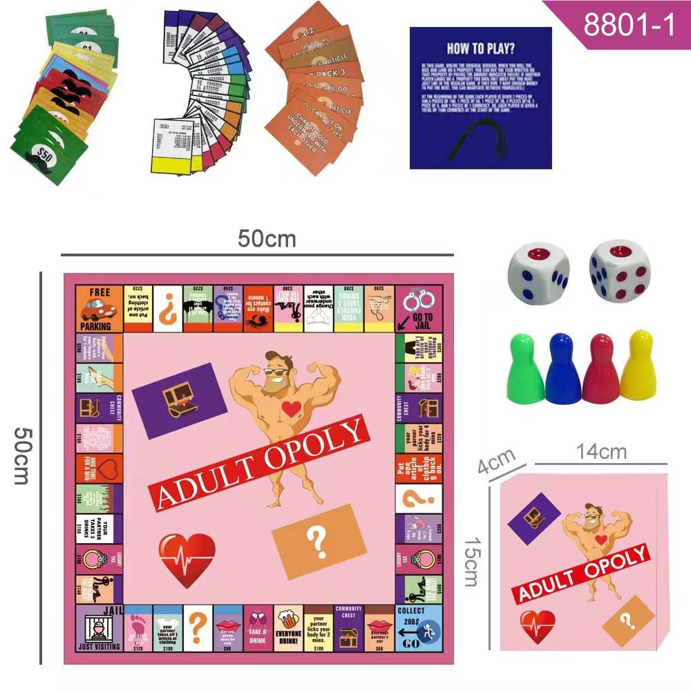 Nuevos productos transfronterizos Pareja Tablero Adult Couple Game Citas para adultos Beber Juegos Fiesta Monopoly