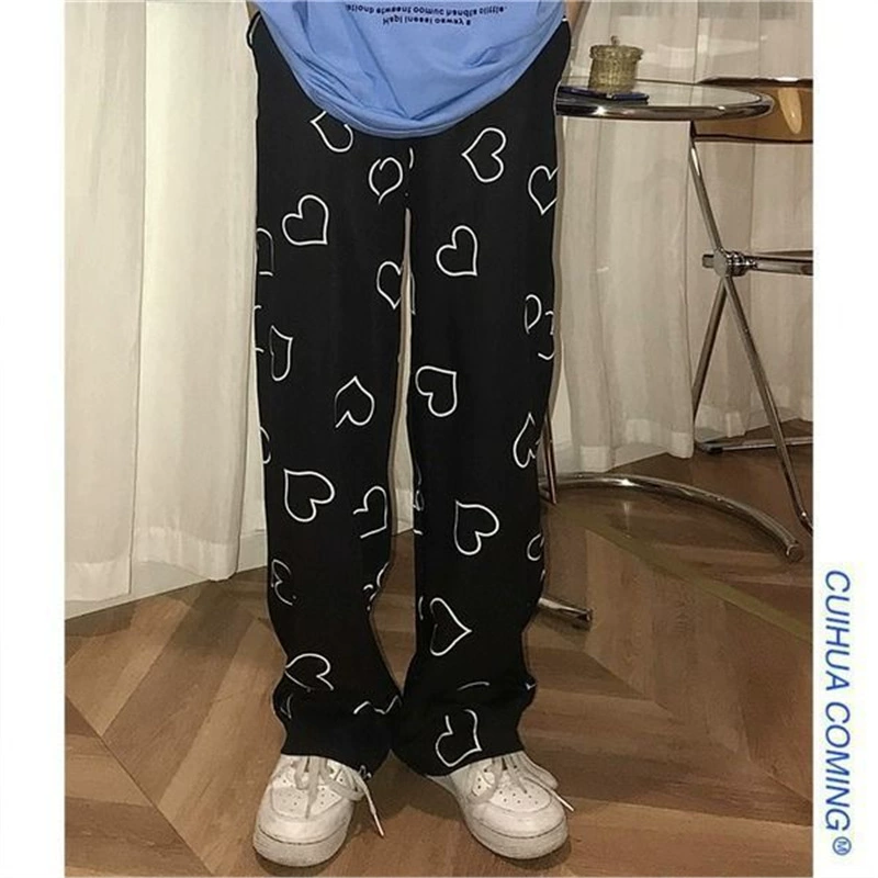 Осенний тонкий драпированный наряд в стиле соли, ледяной шелк, черные прямые широкие брюки, свободные повседневные женские модные тенденции