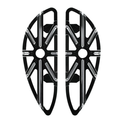 Suitable for Harley gliding modified CNC black pedal hollow front large pedal front driver pedal (Motorcycle pedals) - harley-front-pedal-black