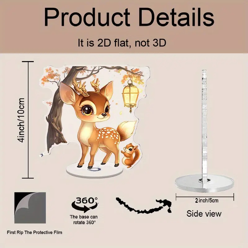 Colgante transfronterizo 2D plano acrílico giratorio adornos de escritorio animado dibujos animados animados adornos de marca vertical decoración image 211