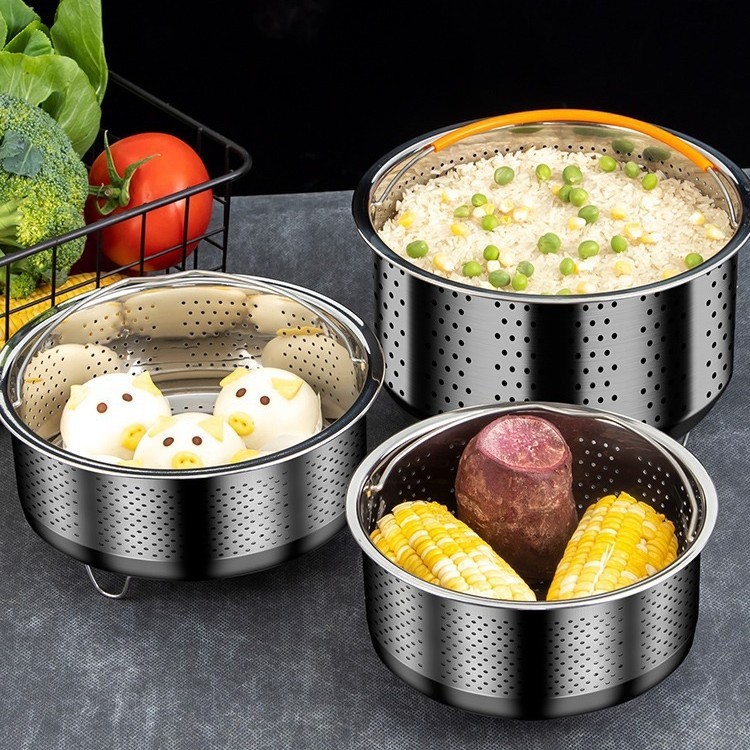 304-Stainless Steel Steamed Rice Steamer Rice Soup Separator Steaming Grids Rice Cooker Steamer Water-Proof Steaming Rack Steamer 304-Stainless Steel Steamed Rice Steamer Rice Soup Separator Steaming Grids Rice Cooker Steamer Water-Proof Steaming Rack Steamer