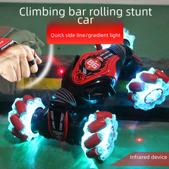 Cross-border gesture remote control trick electric twist and turn car with lighting and music transforming drifting car remote control off-road climbing car