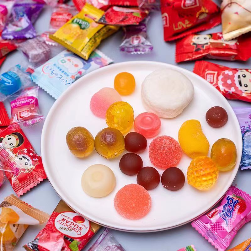 結婚喜糖婚糖500g婚約果物糖混合キャンディーバラ卸売り喜棗チョコレート喜糖