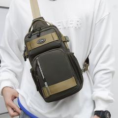 跨境户外胸包2025新款男士单肩包牛津布斜挎包多功能防泼水背包