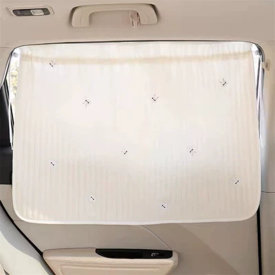 Car curtains | cup side window car side - rabbit-embroidered-quilted-hemming-curtain