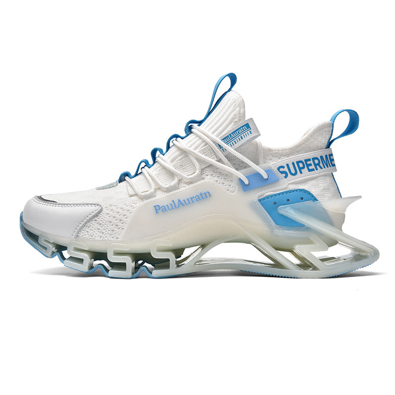 Men's Running Shoes Breathable Mesh Shock Absorption Sneakers_voghion.com