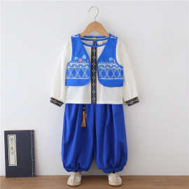 新款幼儿傣族彝族服装三月三壮族服少数民族服装儿童苗族男童衣服