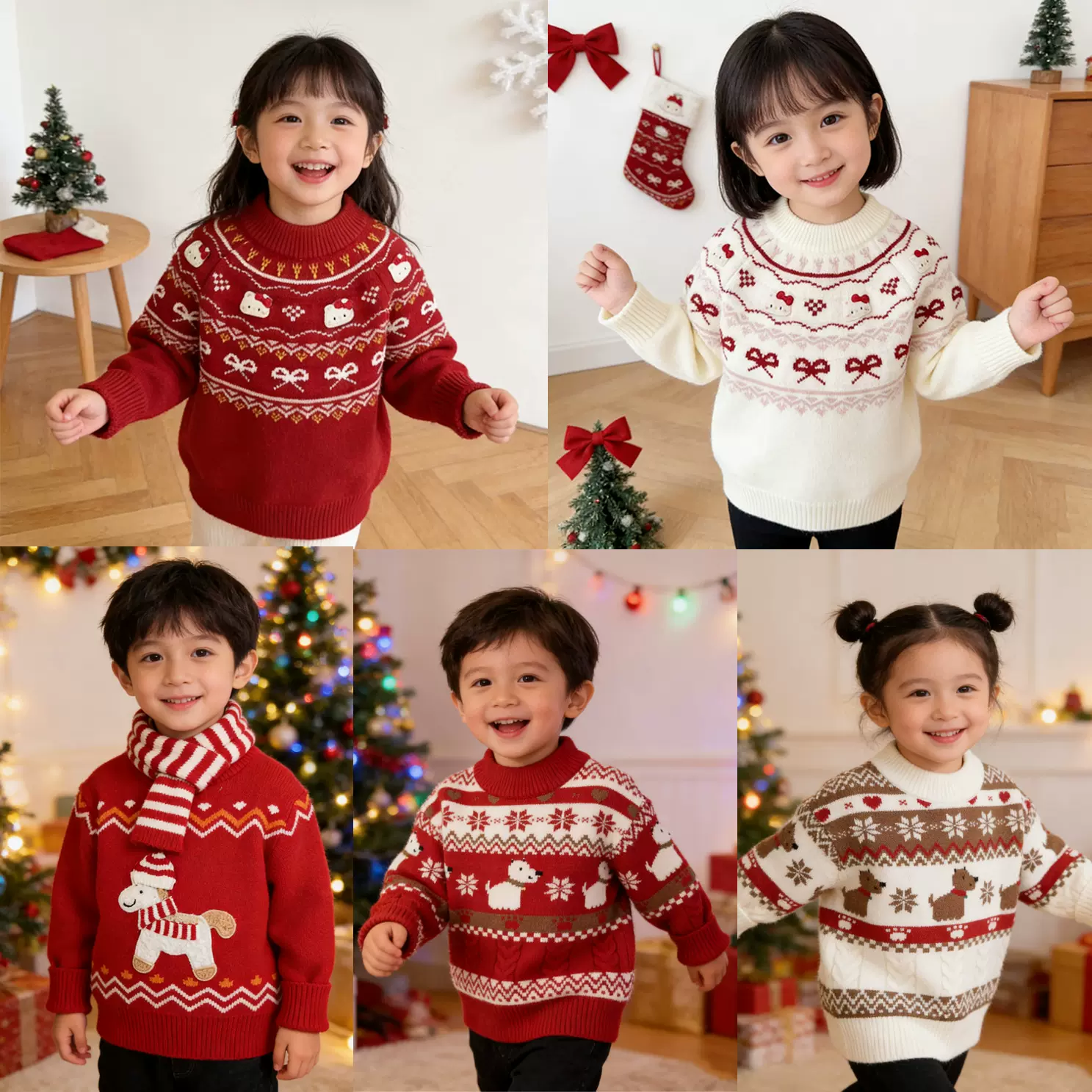 男童保暖毛衣25年冬季新款儿童套头毛衣女童毛衣外穿现货校服神器