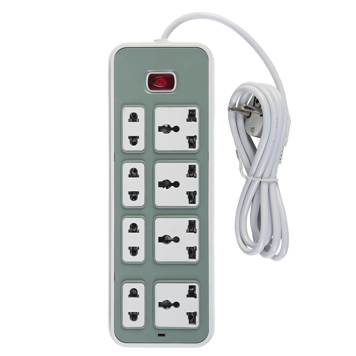 Estándar británico estándar europeo estándar americano estándar africano bolsas de PVC 8 bits 20 jack enchufe europeo redondo enchufe interruptor de control general