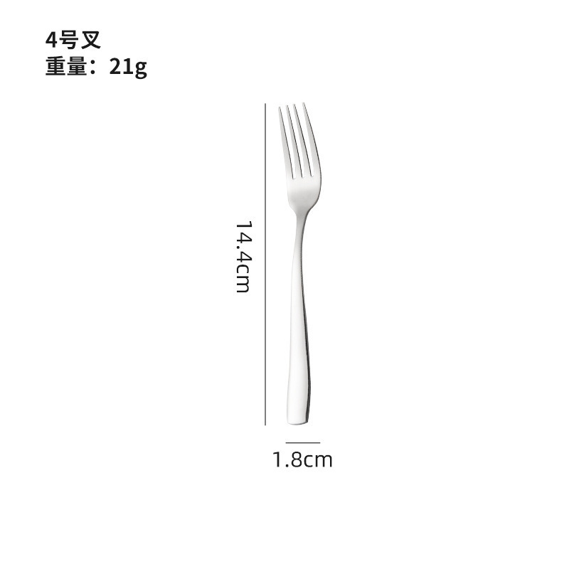 厚手304ステンレスナイフフォークスプーンセット洋食食器長柄コーヒーデザートスプーン家庭用スープスプーン|undefined