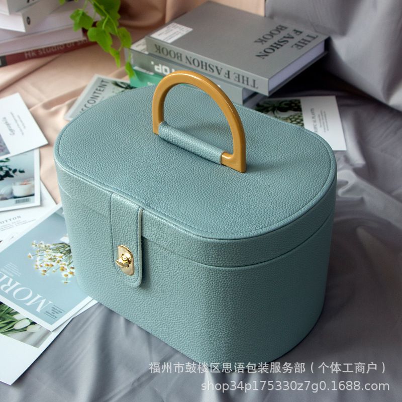 手提pu皮革伴手礼盒礼品空盒伴娘随手礼结婚喜糖盒超大容量茶叶盒