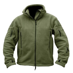 New Fleece in stock Men's Outdoor Thick Thin Warm Fleece Cold-proof Hooded Cardigan Jacket Coat