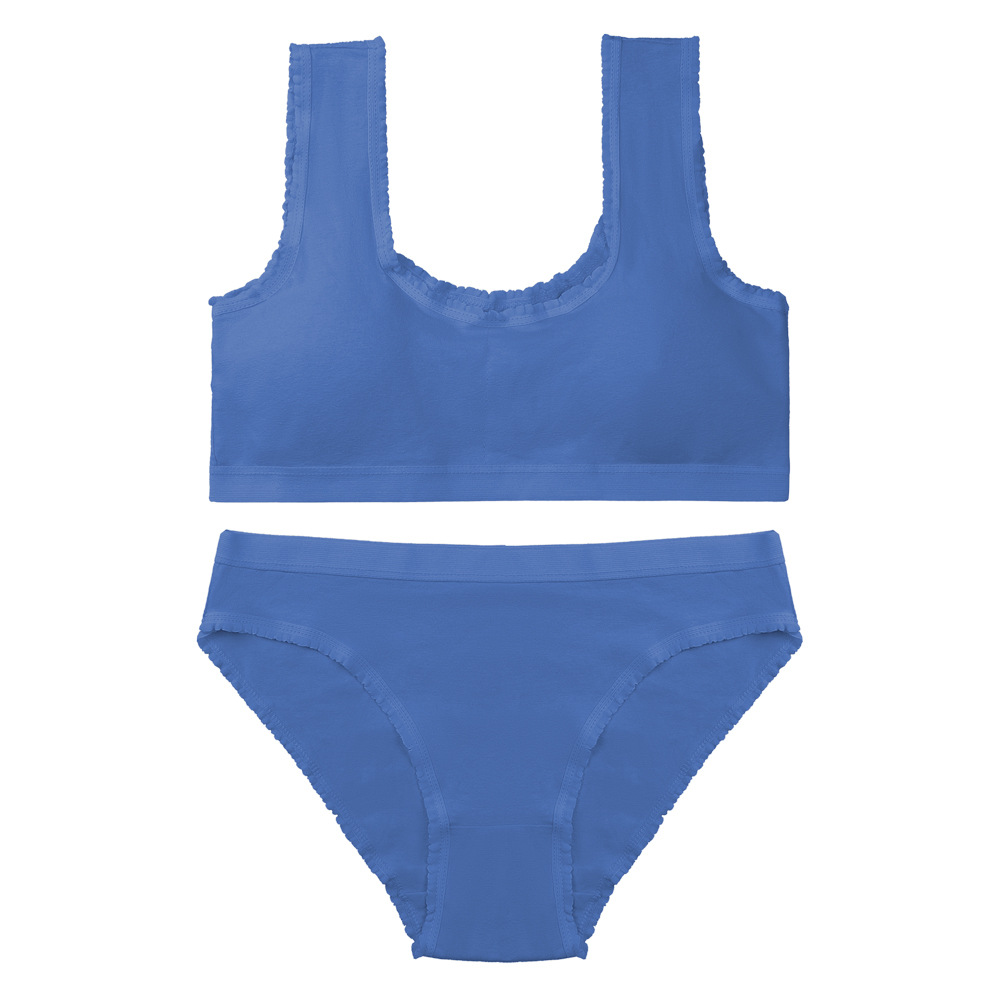 Ropa interior de algodón puro para niñas 12-16 años, estudiantes de primaria y secundaria, ropa interior de desarrollo para niñas, ropa interior de sujetador delgada sin anillo de acero