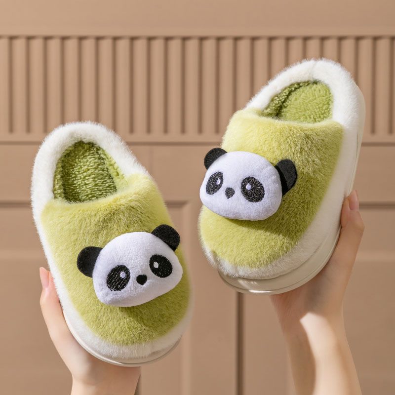Otoño y invierno zapatillas de algodón para niños y niñas bebés en el hogar infantil invierno zapatillas de lana para niños padres e hijos mayores