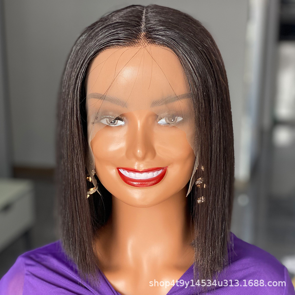 200% density bob wig human hai