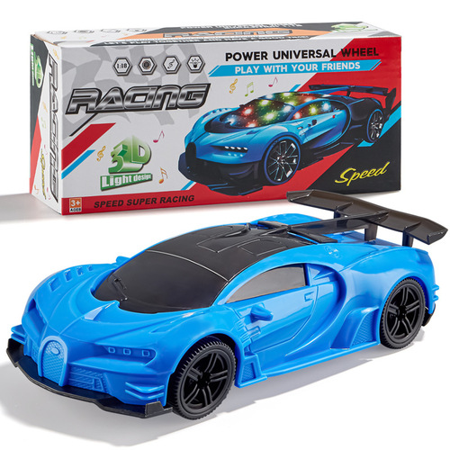Children's toy universal car 4D lighting glowing toy car electric music night market stall supply race car model