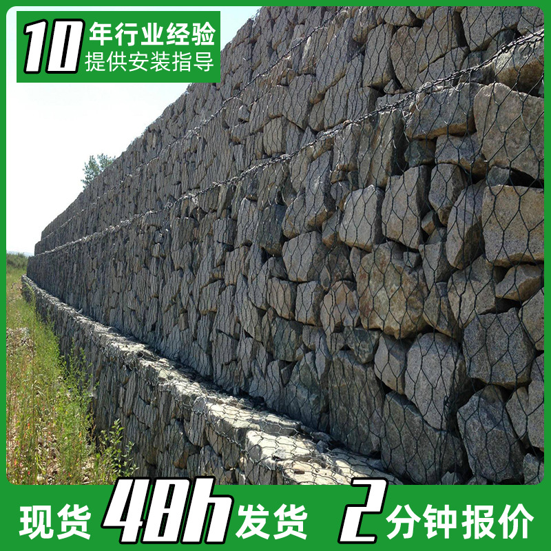 铁丝固堤绿滨垫景观包塑石笼网石笼网箱铅丝镀锌雷诺护垫现货厂家
