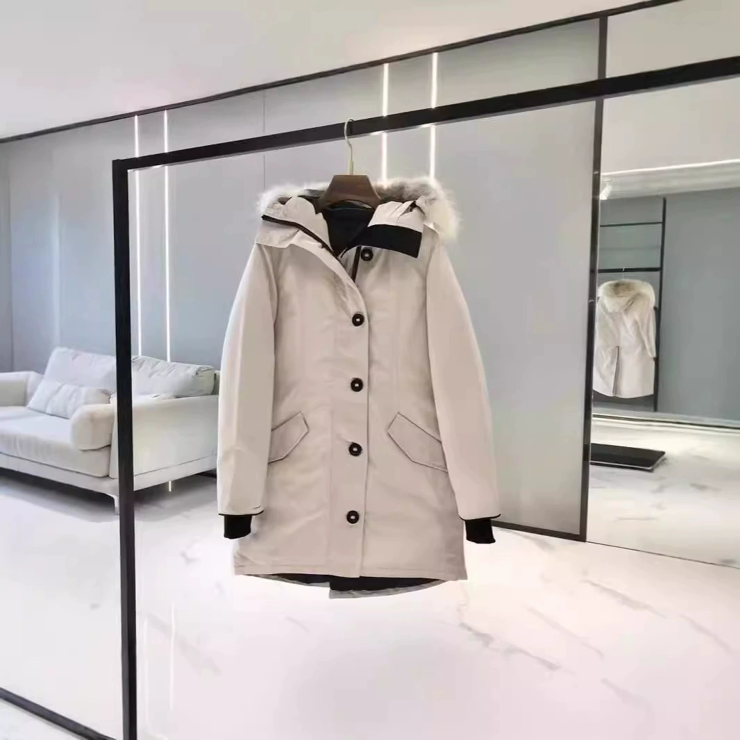 Женский пуховик-парка (PALM MOOSE), меховая отделка капюшона, длинный зимний coat, размер XS–XL
