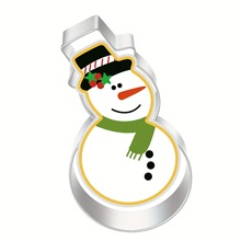 不锈钢雪人形状的曲奇模具，适合制作菠萝蛋糕和糖霜蔬菜形状，烘