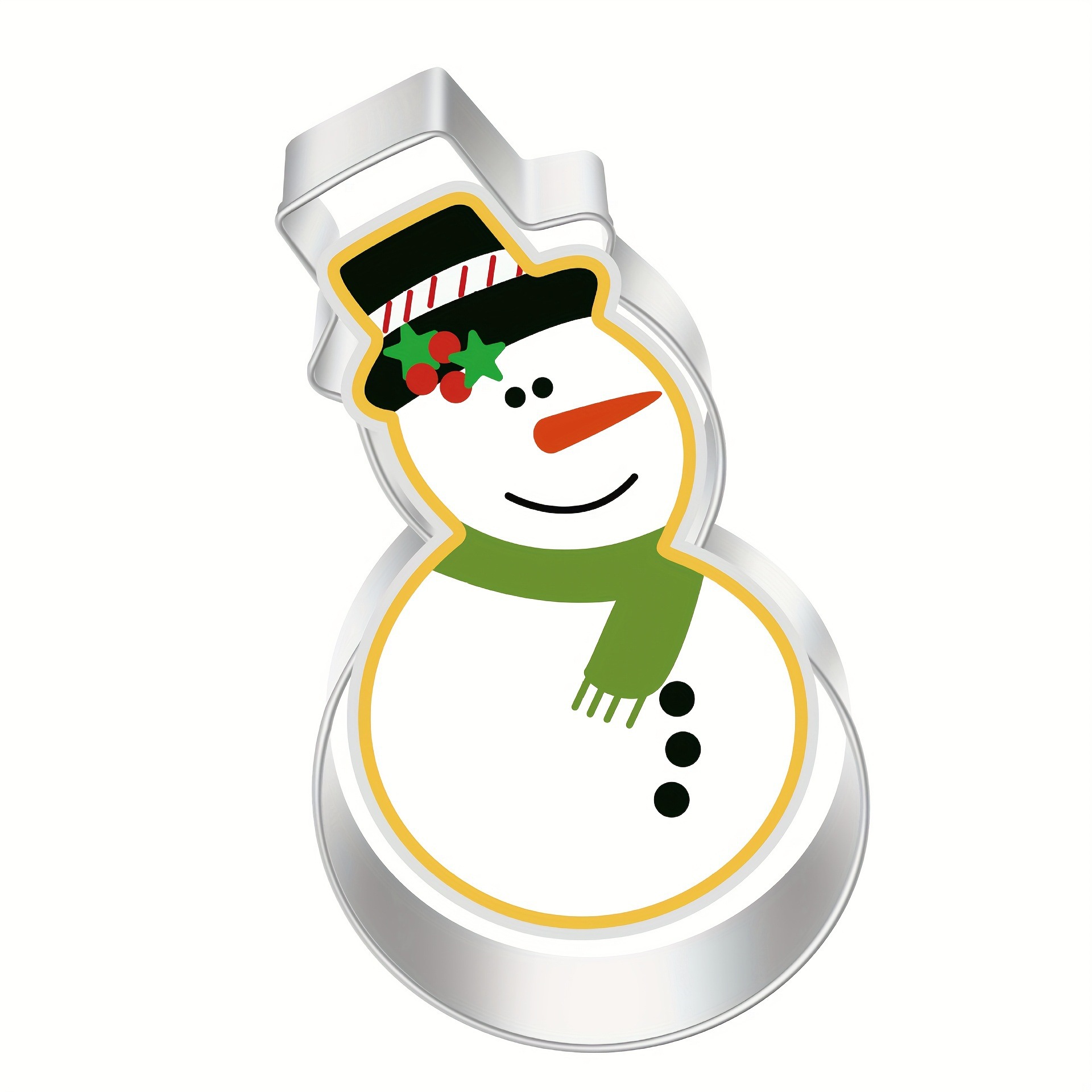 不锈钢雪人形状的曲奇模具，适合制作菠萝蛋糕和糖霜蔬菜形状，烘