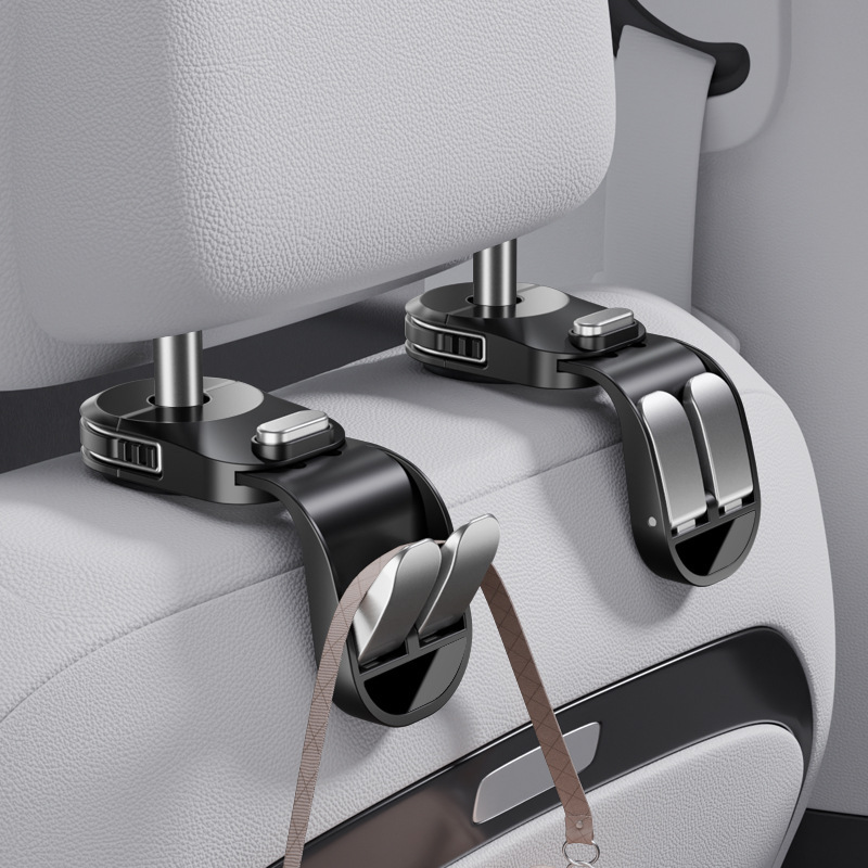 Car Rear Seat Dual Hook Multifunctional Rotatable In-Car Hanger Universal Car Interior Storage Organizer Car Rear Seat Dual Hook Multifunctional Rotatable In-Car Hanger Universal Car Interior Storage Organizer