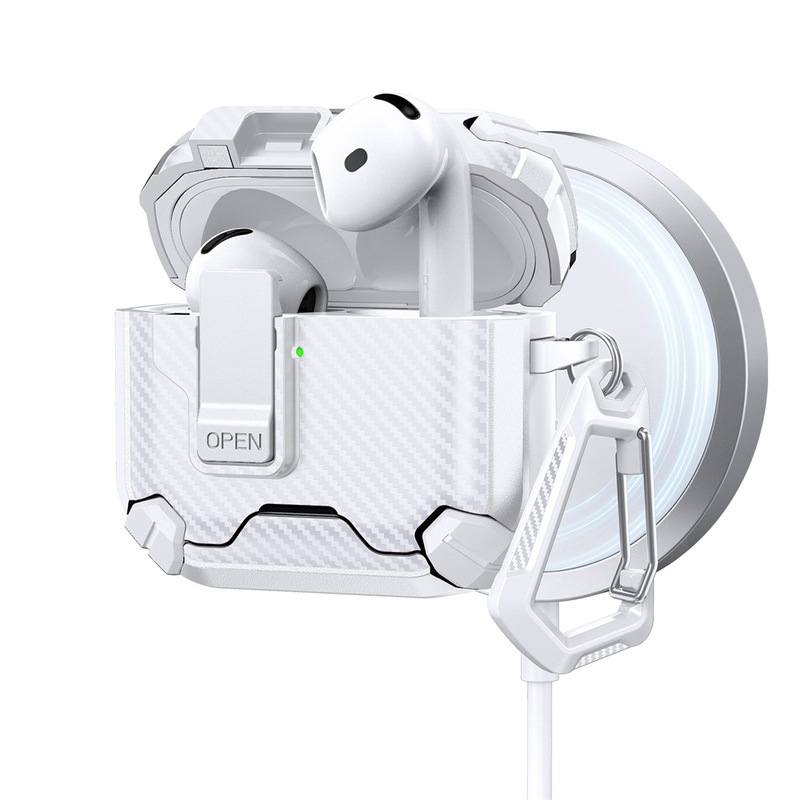 纤维纹适用airpods pro3保护壳磁吸支架4代pro2代苹果蓝牙耳机套|undefined