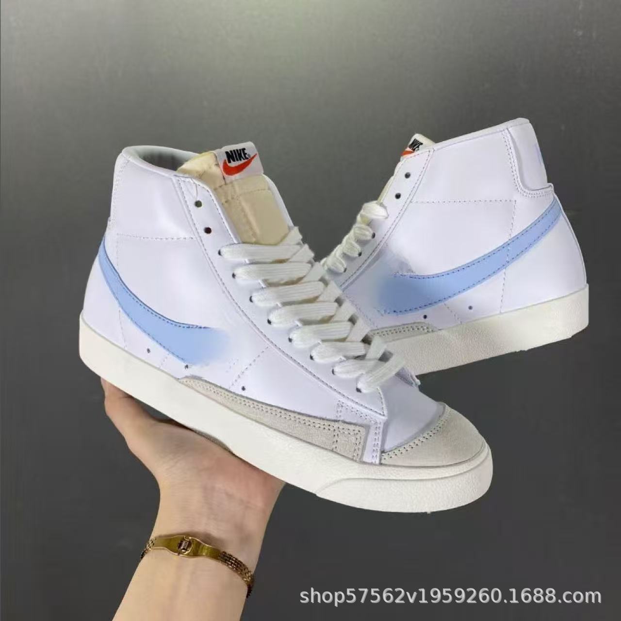 Pure Original Pioneer Blazer Mid77 Graffiti Laser Men's and Women's Casual Shoes High-Top Sports Running Shoes Sb Sneakers