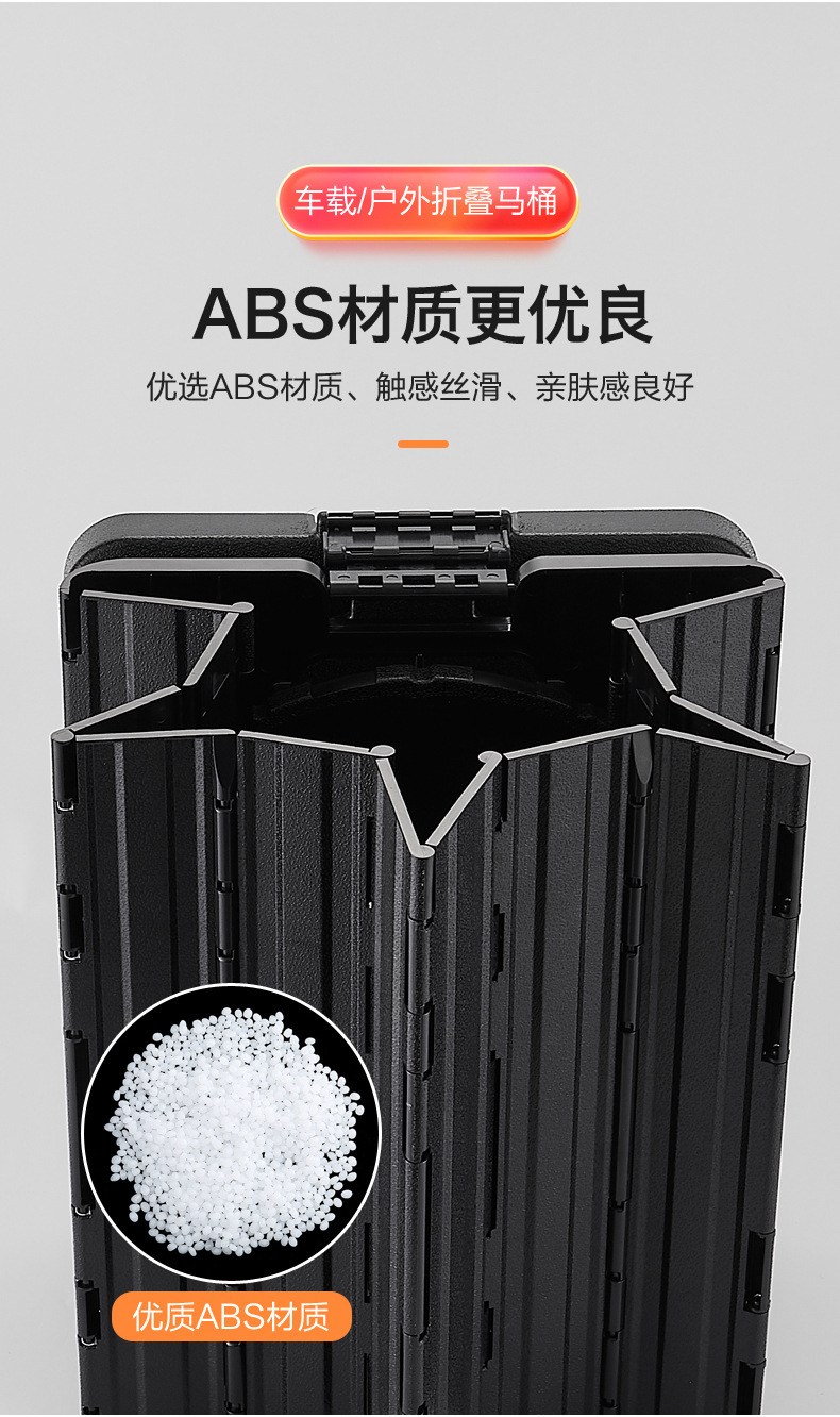 Car-Mounted Toilet, Foldable Portable Outdoor Mobile Emergency Toilet, Self-Driving Travel Supplies, Car Toilet, Camping