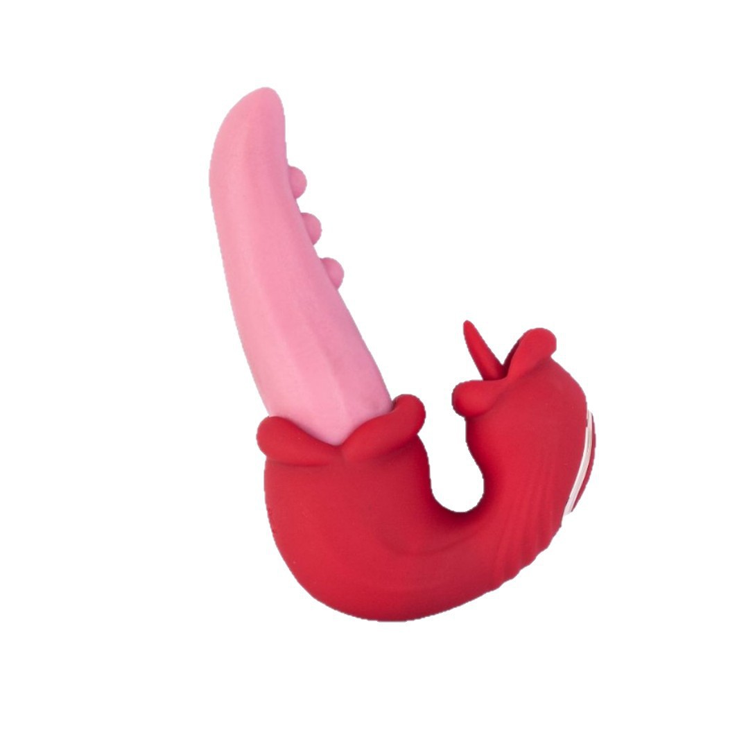 Vibrator mit Zungenstimulation für Frauen, G-Punkt-Orgasmus, starke Vibration_voghion.com