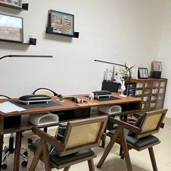 マニキュア無垢材ウォールナットテーブルアメリカンスタイル家庭用レトロテーブルシングルとダブルシンプル掃除機テーブルと椅子セット経済的