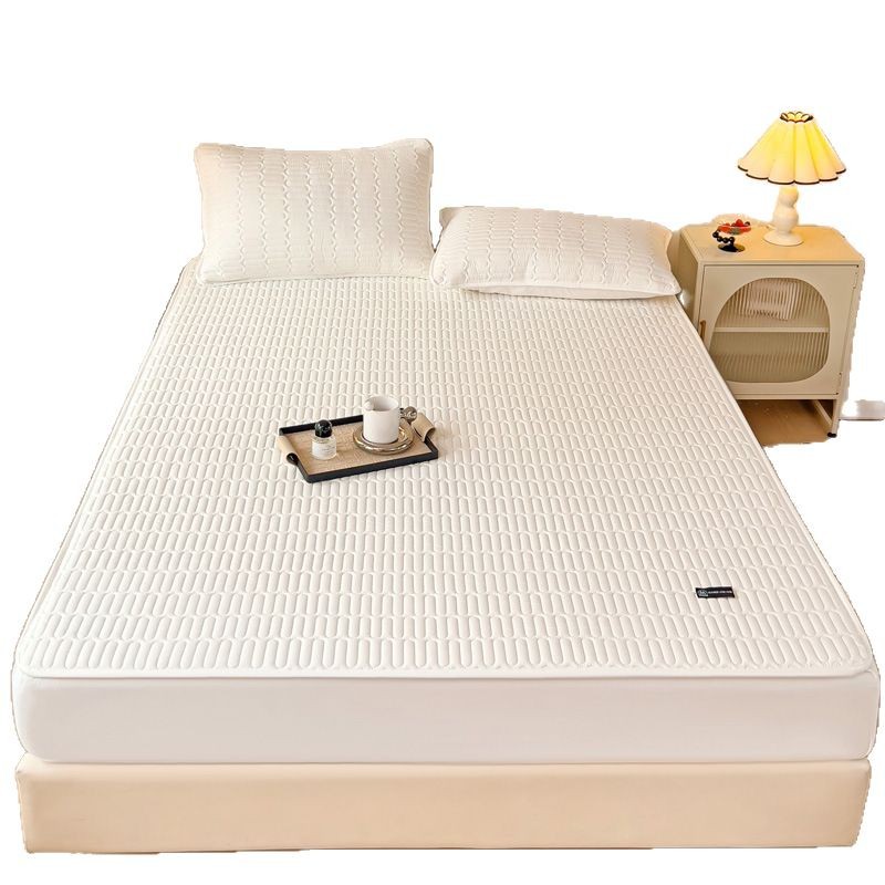 Cubierta de cama impermeable a prueba de orina acolchada acolchada de algodón de clase A personalizada funda protectora de colchón Simmons funda de cama antideslizante de algodón puro a prueba de polvo