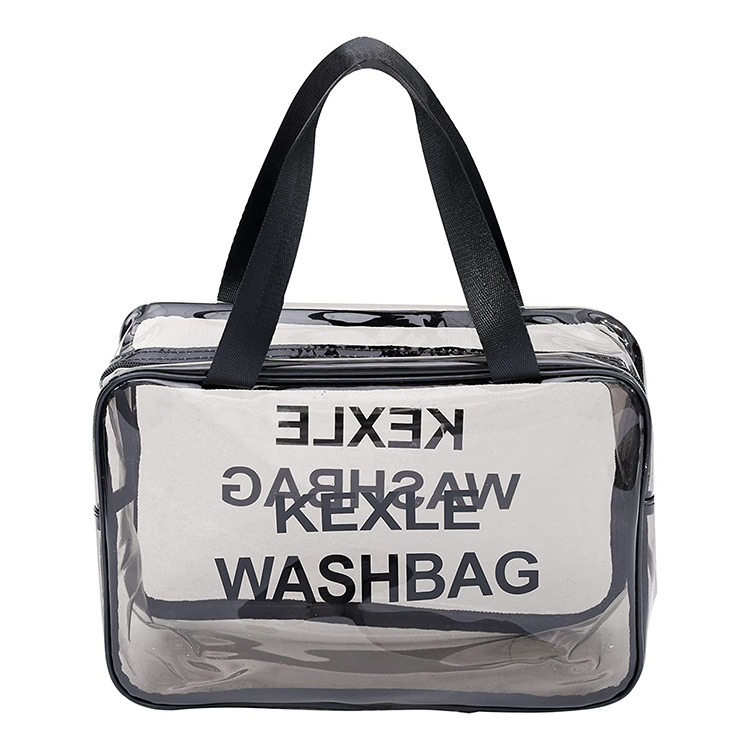 Portable Hand-Held Cosmetic Bag, Transparent Wash Pvc Tote Bag, Luggage Intimates Cosmetics Bag, Business Trip Toiletry Bag Portable Hand-Held Cosmetic Bag, Transparent Wash Pvc Tote Bag, Luggage Intimates Cosmetics Bag, Business Trip Toiletry Bag