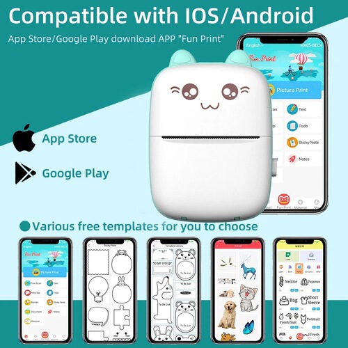 Cross-border hot selling printer inkless smart wireless mobile phone portable small home label printer