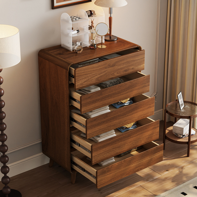 Armario para dormitorio Armario nórdico Armario para sala de estar Armario simple y moderno de madera maciza de nueve y cinco cajones de gran capacidad