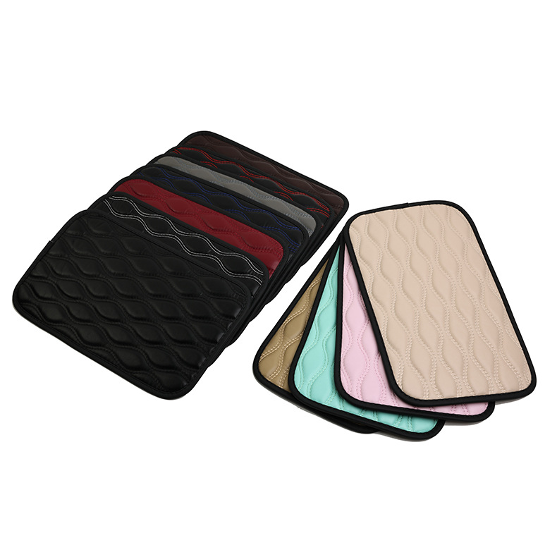 Car Armrest Box Pad PU Leather Bubble Armrest