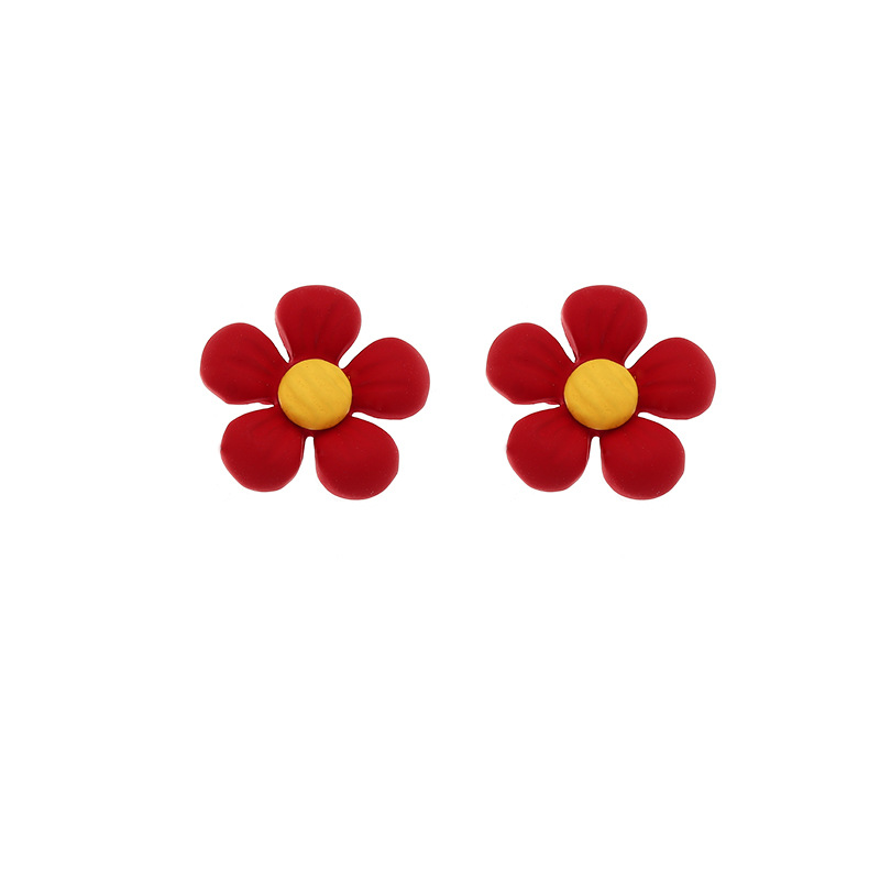 Fashion Simple Heart-shaped Flower Earrings display picture 5