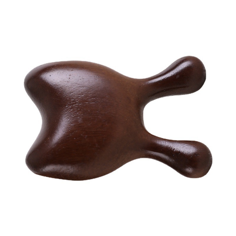 샌달 우드 버니 타입 비강 스크랩 마사지 자오선 빗 아이 포인트 바 얼굴 미용 도구