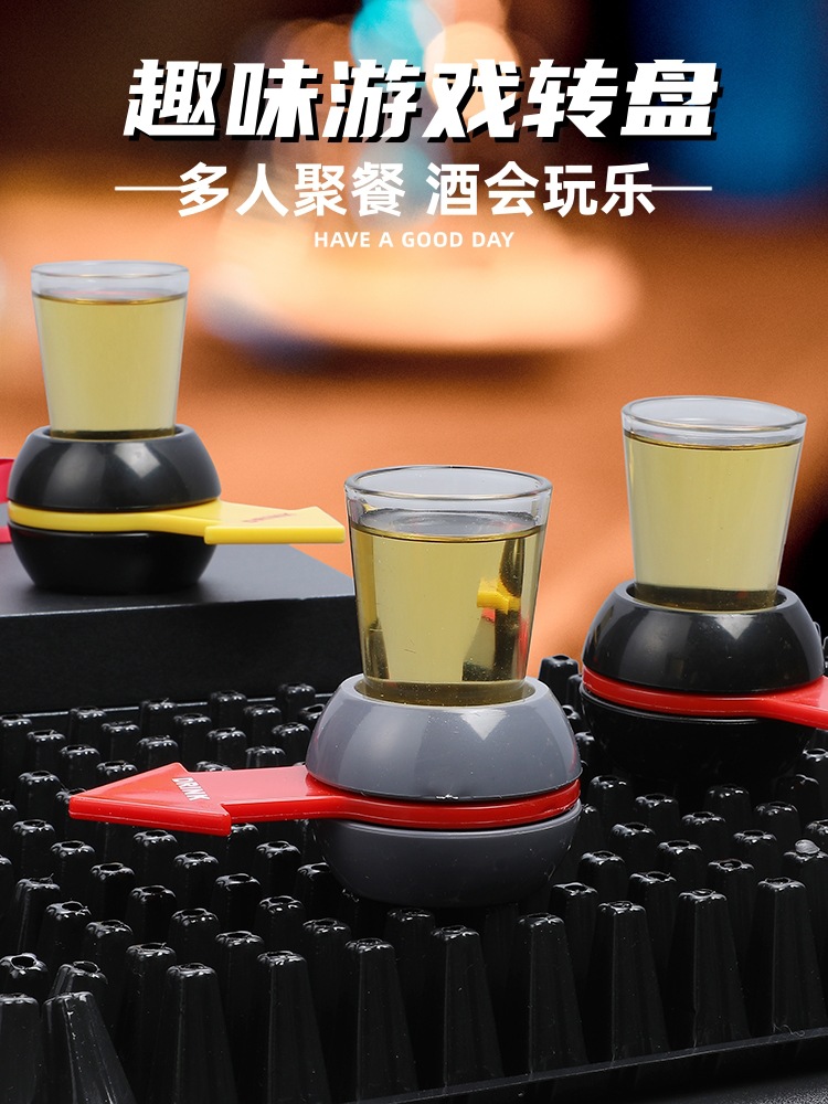 Spin the shot arrow turntable wine set of creative bars…