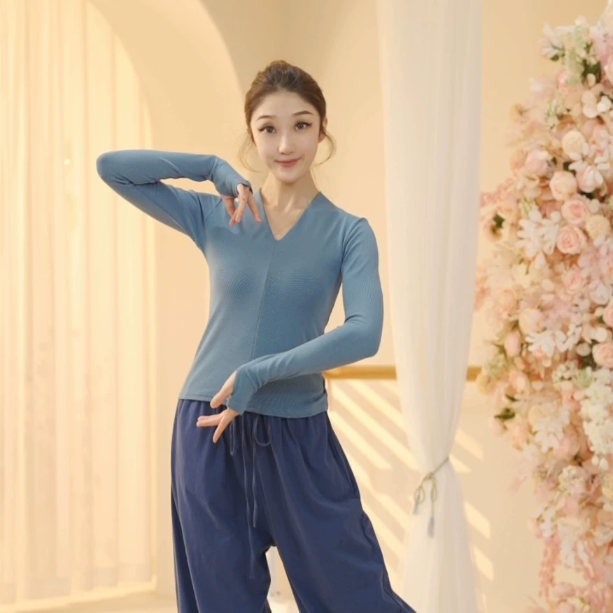 Танцующий костюм женский китайский танец НОВЫЙ плюшевое Боди пальто современный танец классический танцевальный костюм