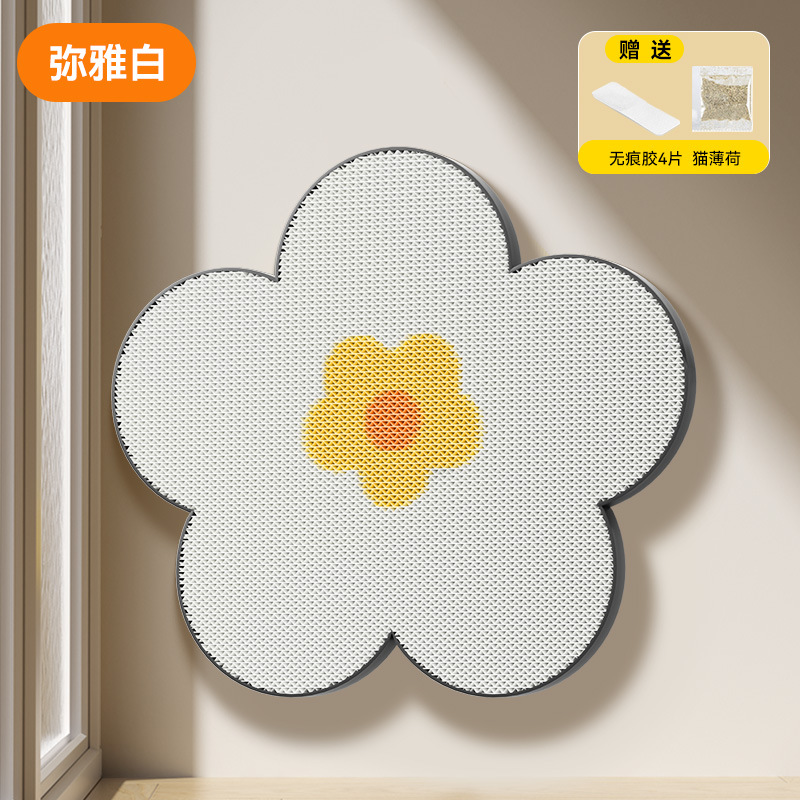 Flores frescas seta gato pegando tablero, pegando tablero de gato pegado