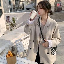 chic休闲西装外套女春秋2025新款阔版西服小个子设计感小众潮