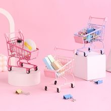 创意儿童迷你仿真超市购物车小推车女孩过家家玩具益智模型收纳车